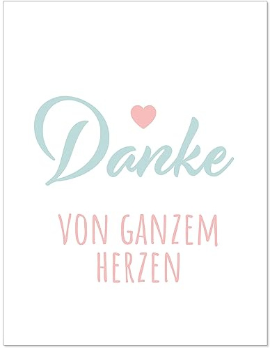 Einladungskarten Manufaktur Hamburg 8 Flaschenetiketten selbstklebend - Etikett Danke Bedanken Danke sagen Rosa Blau - Flaschen Aufkleber für Wein oder Sekt