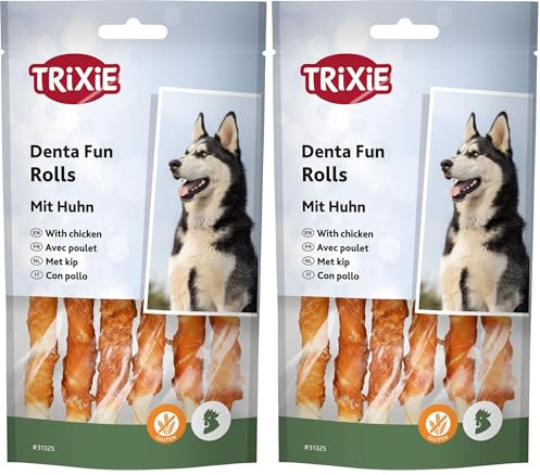Denta Fun Chicken Chewing Rolls, 12 cm, 6 St./70 g (Packung mit 2)