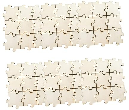 ifundom 150stücke Holzpuzzle Und Holzscheiben Puzzle-Spielzeug DIY-Material Glatte Oberfläche Für Bastelprojekte Und Dekorationen