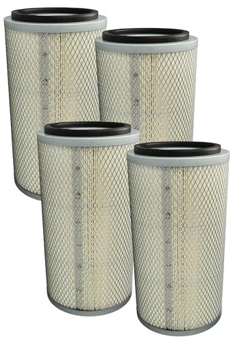 vhbw 4X Filterpatrone kompatibel mit Lincos LN-SBC350, LN-SB28, LN-SBC420 Sandstrahlkabine - Papier-Filter mit Maschengitterkorb