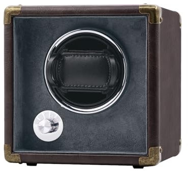 Mcbazel Automatische Uhrenbewegerbox für einzigartige Uhren, bidirektionale Rotation, leise, 5 Modi mit LED-Beleuchtung, Aufbewahrungsbox