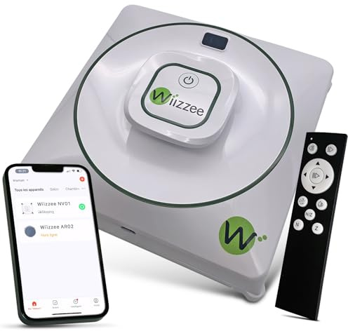 Wiizzee Robot Lave-vitres NV-01 - Simple d'utilisation -, Blanc