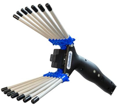 PATERLINI Abbacchiatore Elettrico Professionale per Raccolta Olive 12V - Scuotitore Raccogliolive Elettrico Leggero e Potente - Raccolta Olive Veloce (V-UP - Asta Fissa Lunga Mt. 2,8)