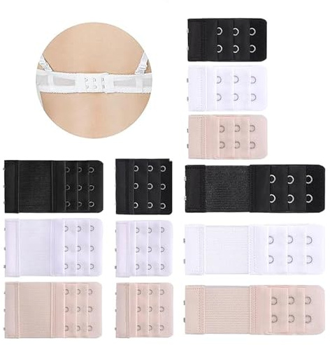 BCENG BH Verlängerung 12 Stück BH Verlängerer Elastischer Damen | BH Verlängerer Unterwäsche Verlängerungsschnalle Elastische BH Erweiterung Set Geeignet Gewichtszunahme Schwangerschaft
