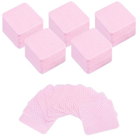 1000 Pcs Lint Free Wipes for Nails, Lint-Free Nail Wipe Pads UV Gel Absorbent Remover Wipes for Nail, Eyelash, Lip, Pink