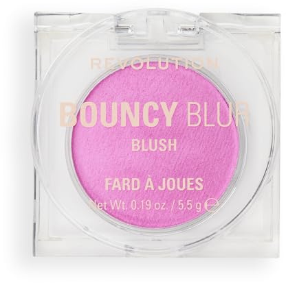 Revolution Bouncy Blur Blush, maquillage joues et lèvres, formule modulable à effet floutant, Bubble Bounce Lilac Pink, Végan et non testé sur les animaux