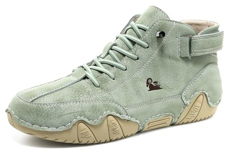 AONEGOLD Scarpe Barefoot Uomo Donna Ergonomici Stivaletti Piedi Nudi Casual Ortopediche Antiscivolo Sneaker Leggere Esterni Scarpe da Passeggio Scamosciata Fatti a Mano (Verde Pallido,39 EU)