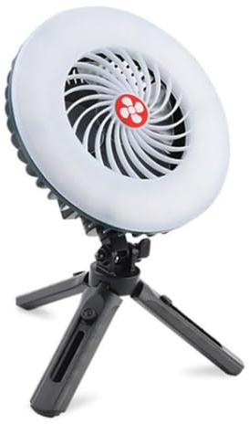 Ljmyy Ventilador colgante recargable por USB 3 en 1, lámpara de luz LED, cargador móvil para camping, senderismo, pesca, hogar, oficina, ventilador con clip silencioso