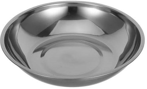 Veemoon Vassoio per Bilancia in Acciaio Inox 25 CM Piatto di Pesatura Riutilizzabile per Bilancia Digitale da Cucina Strumento di Pesatura Portatile per Alimenti e Uso Domestico