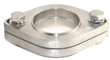 Accessori for auto Flangia saldata for tubo di scarico Kit flangia a due fori for calore ad alta resistenza in acciaio inossidabile(57mm kit)