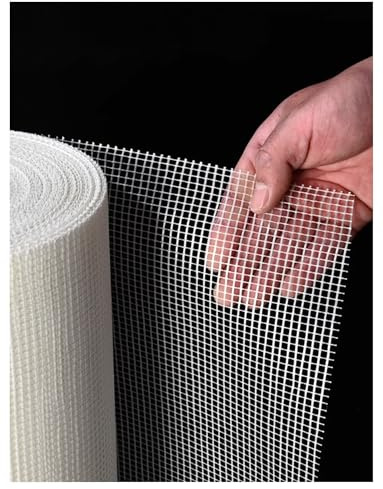 Rete per intonaci e rivestimenti, Rotolo di rete in fibra di vetro for calcestruzzo 140 g/㎡ 4x4 mm, dimensioni multiple(1x100m(3.2x328ft))