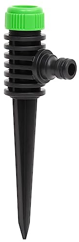 Aspersor giratorio 6 unidades verde negro 3 x 6 x 19,5 cm ABS PP sistema de riego con rotación de 360° para jardín, césped, bancal, terraza, riego automático