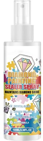 Rhinestone Painting Sealant Spray - Diamond Art Finishing Coating for Craft Protection | Acrylic Formula with Quick Dry Mist, Gloss Preservation Layer for Decorative Canvas 1.54x1.54x5.63 in