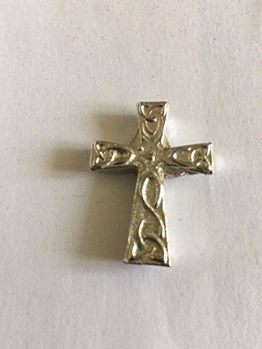Giftsforall TG87 Anstecknadel mit keltischem Kreuz, aus massivem englischen Zinn, Anstecknadel