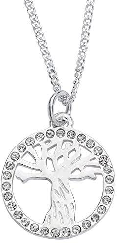 Harry Potter Sterling Silver Crystal Whomping Willow Necklace by The Carat Shop