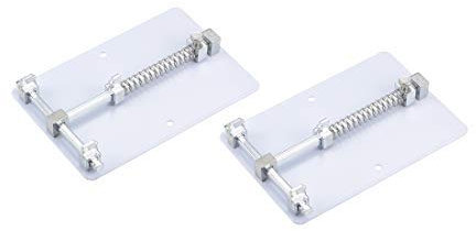PCB Circuit Board Holder, Universal Halterung für Handy verstellbar Reparatur und Löten, Edelstahlplatte 2 Stück