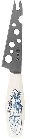 Boska Käsemesser Mini Delfter Blau, für Halbweichen Käse, Käseschneider, Keramik, Edelstahl, Silber, 15 cm, 307077