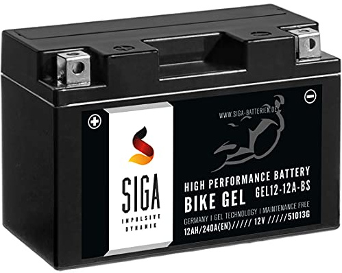 SIGA YTX12A-BS GEL Motorradbatterie 12V 12Ah GEL12-12A-BS 51013 BTX12A-BS