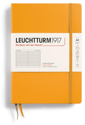 LEUCHTTURM1917 363388 Notebook Medium (A5), inbunden, 251 numrerade sidor stigande sol, linjerad
