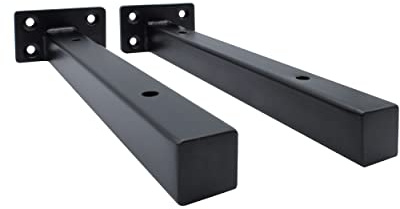 Natural Goods Berlin 2x Regalhalter SPANDAU Regalträger Metall Wandmontage flexibel Wandregal schmal Schweberegal Küche Büro Bücherregal schwerlast Regalstütze Natural Goods Berlin (195mm, Schwarz)