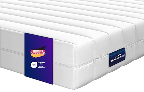 Traumnacht Basic Materasso Ortopedico in Schiuma Fredda a 7 Zone 2 in 1 Duo, Altezza 15 cm, Grado di Durezza H2 e H3, 100 x 220 cm, Certificato OEKO-TEX, Prodotto secondo Standard di Qualità Tedeschi