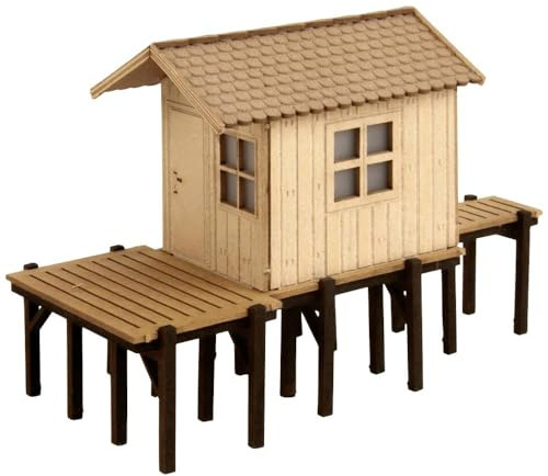 NOCH Fischerhütte, detailreiches Laser-Cut Gebäude, ideal für Modellbau in Spur N