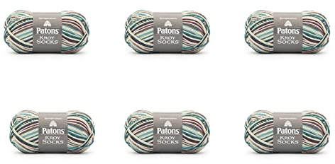 Patons Kroy Socks Yarn - 6 Pack of 50g/1.75oz - Blended Fiber - Knitting, Crocheting & Crafts, Northern Lights