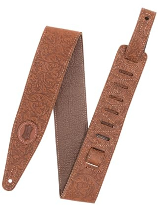 Levy's Leathers Florentine Series M317FCL-BRN Gitarrengurt, höhenverstellbar, Leder, 122-139,7 cm, Braun