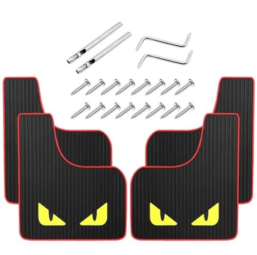 MODADA Parafango Ruote Anteriori Posteriori Paraspruzzi Parafango Universale per Auto PP Paraspruzzi Parafanghi per Auto SUV Fuoristrada Accessori Auto per Camion Auto Paraspruzzi(4pcs Eyes)