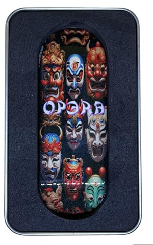 Leefai Pro Fingerboard Deck 34 * 96mm Op3ra V2 Handmade Wood Decks 5 Layer UV Printing Graphic (Culture)