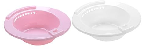 FRCOLOR Sitzbad Waschbecken 2 Stück Verdicktes Verschleißfestes Pflegebecken Für Schwangere Und Senioren Ergonomisches Bidet Für Zuhause