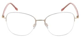 Rodenstock Brille mit Sehstärke für Damen optional mit Sonnenbrillentönung oder Blaulichtfilter, Quadratisch, gefertigt aus Metall (inklusive Brillenetui)