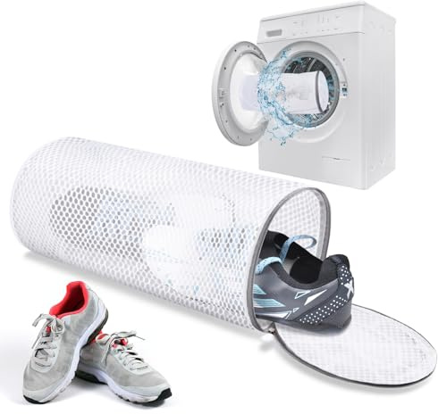 Flintronic Schuhe Waschbeutel, Wiederverwendbare Netzschuhe Wäschesack Mit Reißverschluss Für Schuhe, Waschmaschine Schuhnetz Schuhbeutel, Für Sneaker, Socken, Bhs（Grau）