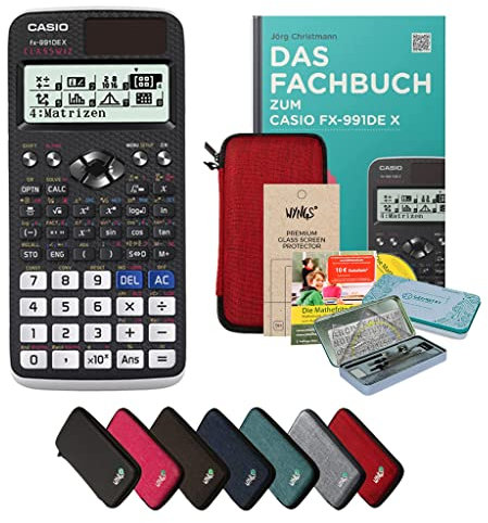 CALCUSO Streberpaket Rot mit Taschenrechner Casio FX-991DE X