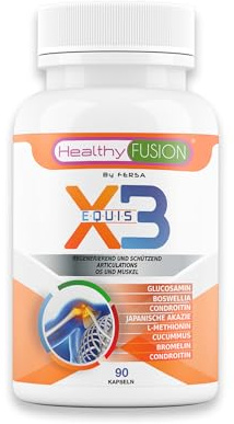 X3 Healthy Fusion | Komplex aus Glucosamin, Chondroitin, Kurkuma & MSM | Für starke Gelenke, gesunden Knorpel & leistungsfähige Muskeln | Lindert Schmerzen & verbessert die Beweglichkeit | 90 Kapseln