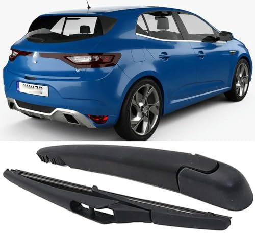RHGSAO Juego de Brazo y escobilla limpiaparabrisas Traseros - Apto para Renault Megane IV 4 MK4 2016-2022 Cepillo para Parabrisas, portón Trasero y Ventana