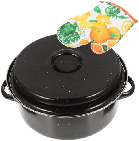 Cabilock Camote Sartén Olla Para Asar Práctica Multifunción Bandeja Para Horno Para Uso Diario Cocina Tapa