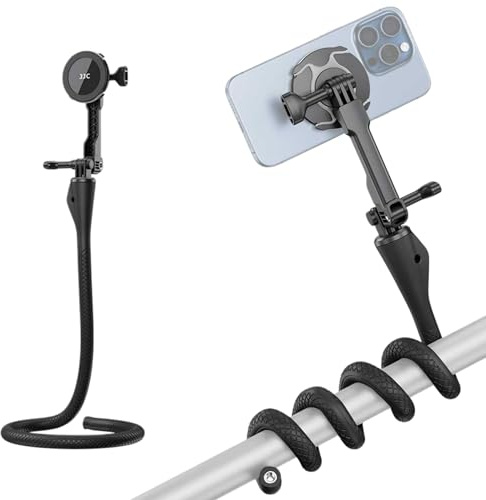 JJC Magnetisches Flexibles Handy Ständer Einbeinstativ für Smartphone | für iPhone 17 16 15 14 13 12 Pro Max, Abnehmbarer Monopod für DJI Osmo Action 6 5 Pro 4 3 & Go Pro Hero 13 12 11 Action Cam