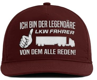tshirtladen Snapback - Ich Bin der legendäre LKW Fahrer von dem alle reden! | lustiger Trucker Spruch | Cap für Brummifahrer, Berufskraftfahrer, Fernfahrer, Spedition, Geschenk für Männer