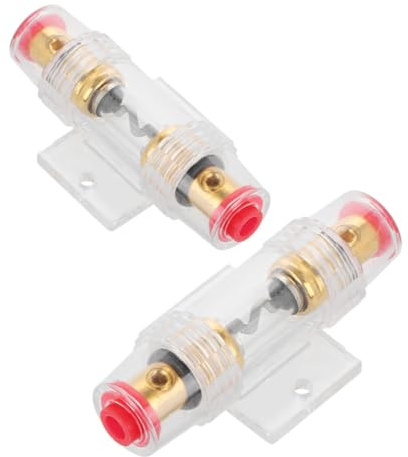 GANAZONO 2pezzi Portafusibili Per Autoradio Trasparenti Agu Per Audio Auto Scatola Fusibili Stereo Supporto Sicurezza Alloggiamento