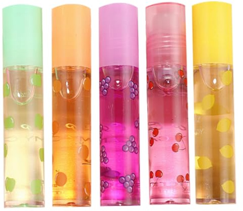 OSOLADY 5piezas Labiales Hidratantes Pomada Labial Brillo Labial Transparente Protección Fruta