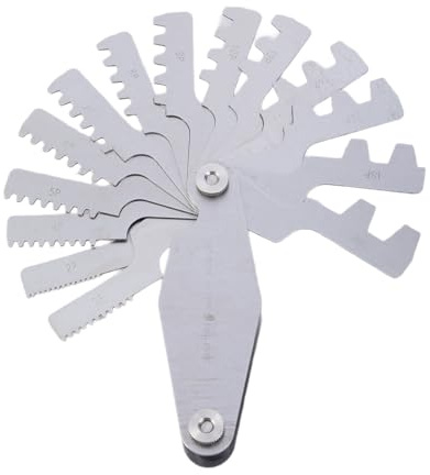 Jauge de filetage en T en métal à 30 degrés, large application, outil de mesure de vis, échelle transparente professionnelle