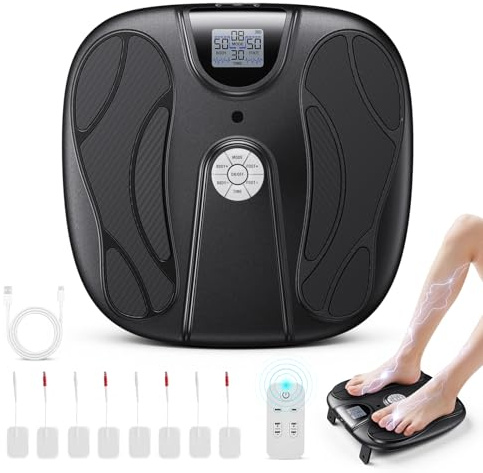 Brolteja Durchblutungs-Stimulator mit EMS & TENS,Medic Durchblutungs-Stimulator beinMit 8 Elektrodenpads,EMS Fußmassagegerät mit 15 Modi & 99 Intensitätsstufen,Entspannen Steifheit müder Muskeln