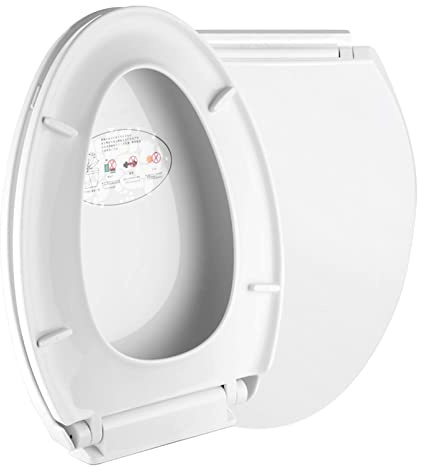 Abattant WC Haut de Gamme Blanc avec Couvercle, Fermeture en Douceur, dégagement Rapide pour Un Nettoyage Facile, rénovation Rapide de la Salle de Bain, Compatible avec la Plupart des Marques de