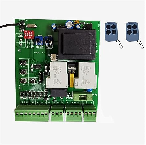 CFWWSAQ Motores para Puertas correderas Placa de Placa Madre de la Tarjeta de Control de la Placa de Circuito de CA for el Motor del abridor de Puerta corrediza(1 Board with 2 Key)