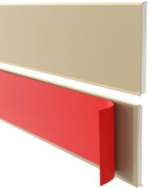 Quest Selbstklebende Sockelleiste, PVC Wandabschlussleiste PREMIUM - 10 m Rolle, 100 mm hoch, 6,5 mm dick - wasserfest & flexibel - für Wohnungen, Büros und Geschäftsräume - Beige