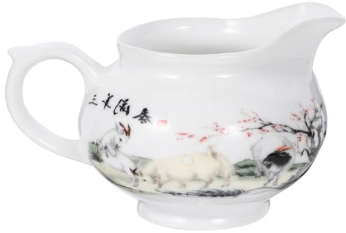 Luxshiny Brocca per Salsa in Ceramica con Manico Comodo e Facile da Usare, per Servizio Piatti e Ristorazione in Caffetteria o Catering