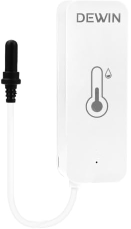 Jadeshay Hygromètre Thermomètre Wifi, Capteur de Température et D'humidité avec Sonde de 1m Surveillance à Distance Intelligente, Alarme App