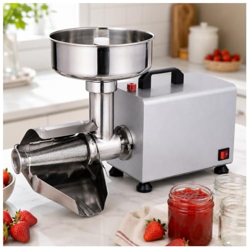 Professionelle Passiermaschine 450W aus Edelstahl, Saucenmaschine Silver