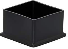 Flyshop Stuhlbeinkappen Schutzkappen, Quadratisch 60 x 60 mm, 8 Stück | PVC, Geruchlos, Kratzfrei, Schwarz